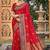 Sangam prints classic red soft silk woven work traditional saree