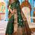 green soft art silk banarasi saree with blouse 