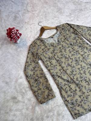  floral digital print muslin silk blend tunic 5