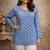  floral digital print muslin silk tunic / stylish short kurti for grilish