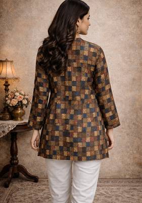  floral digital print muslin silk blend tunic 4