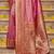 Rose pink silk blend saree