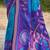 Blue and purple silk blend saree
