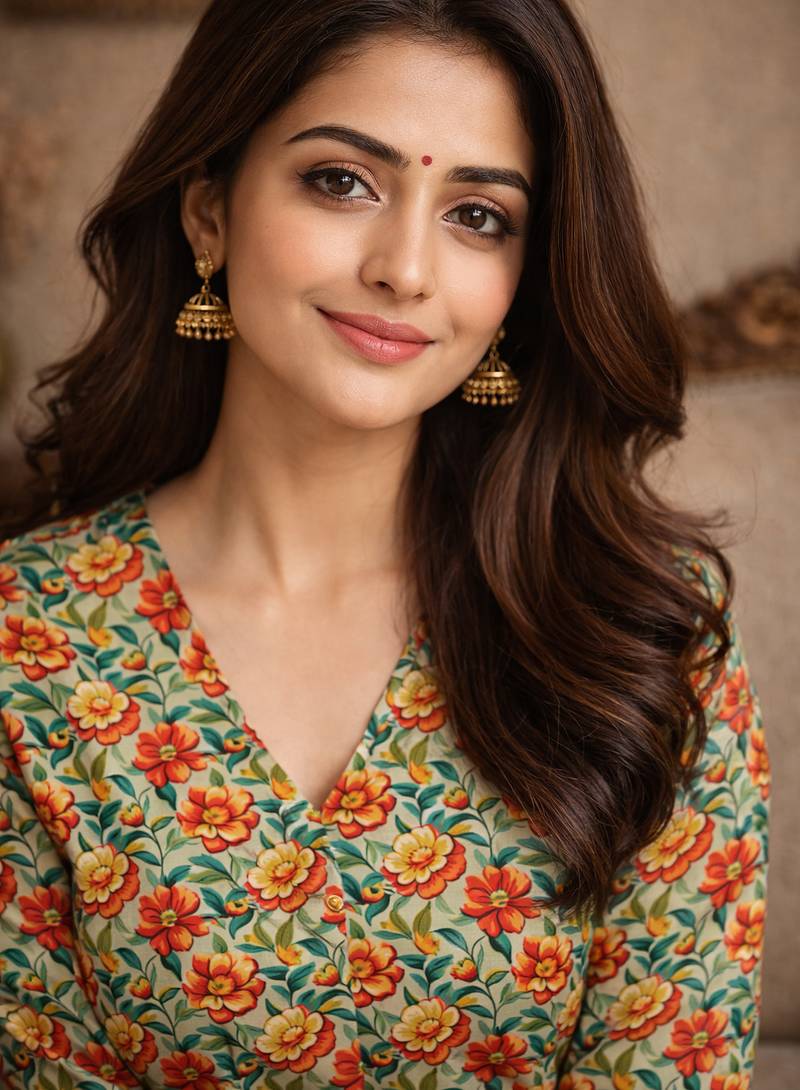 Trending floral digital print muslin silk tunic / stylish short kurti for grilish