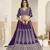 Violet Faux Georgette Semi Stitched Lehenga Choli with Sequence Work