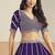 Violet Faux Georgette Semi Stitched Lehenga Choli with Sequence Work
