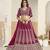 Rani Pink Faux Georgette Semi Stitched Lehenga Choli with Sequence Work