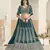 Teal Green Faux Georgette Lehenga Choli with sequin Work