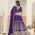 Violet Faux Georgette Semi Stitched Lehenga Choli with Sequence Work