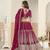 Rani Pink Faux Georgette Semi Stitched Lehenga Choli with Sequence Work