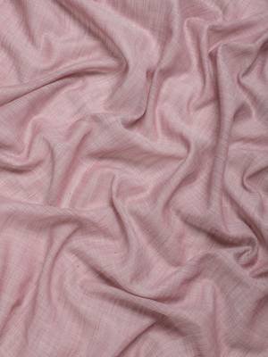Dusty rose linen saree with silver striped pallu 3