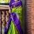 Vibrant green and deep purple silk blend saree with gold accents