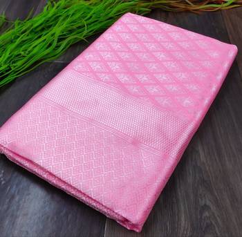 Beautiful blush pink silk blend saree 3