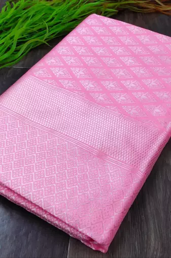 Beautiful blush pink silk blend saree