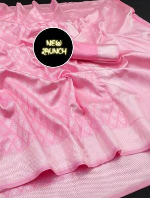 Beautiful blush pink silk blend saree 5