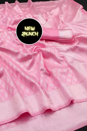 Beautiful blush pink silk blend saree