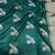 Deep forest green silk blend saree with gold zari paisley motifs