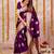 Rich regal purple silk blend saree with heavy silver and gold weaving