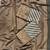 Abstract brown and white striped silk blend saree