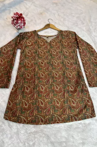  floral digital print muslin silk blend tunic