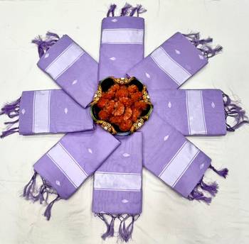 Ethereal lavender silk blend saree with delicate silver motifs 2