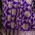 Deep purple silk blend saree with heavy floral zari
