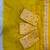 Luminous yellow silk blend saree with multicolored woven butti