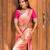 Soft rose pink silk blend saree with vibrant magenta border
