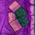 Deep bottle green silk blend saree with magenta border accents