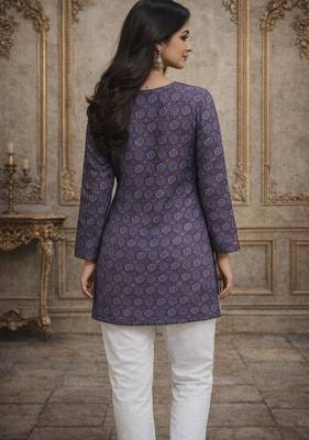  floral digital print muslin silk blend tunic 4