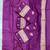 Magenta silk blend saree with classic gold zari border
