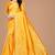 Radiant mustard yellow woven silk blend traditional saree