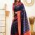 Navy blue  silk blend saree