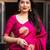Magenta pink silk blend saree