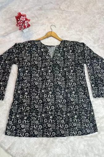  floral digital print muslin silk blend tunic