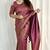 purple  soft art silk banarasi jacuard work designer party wear saree with unstitched blouse piece