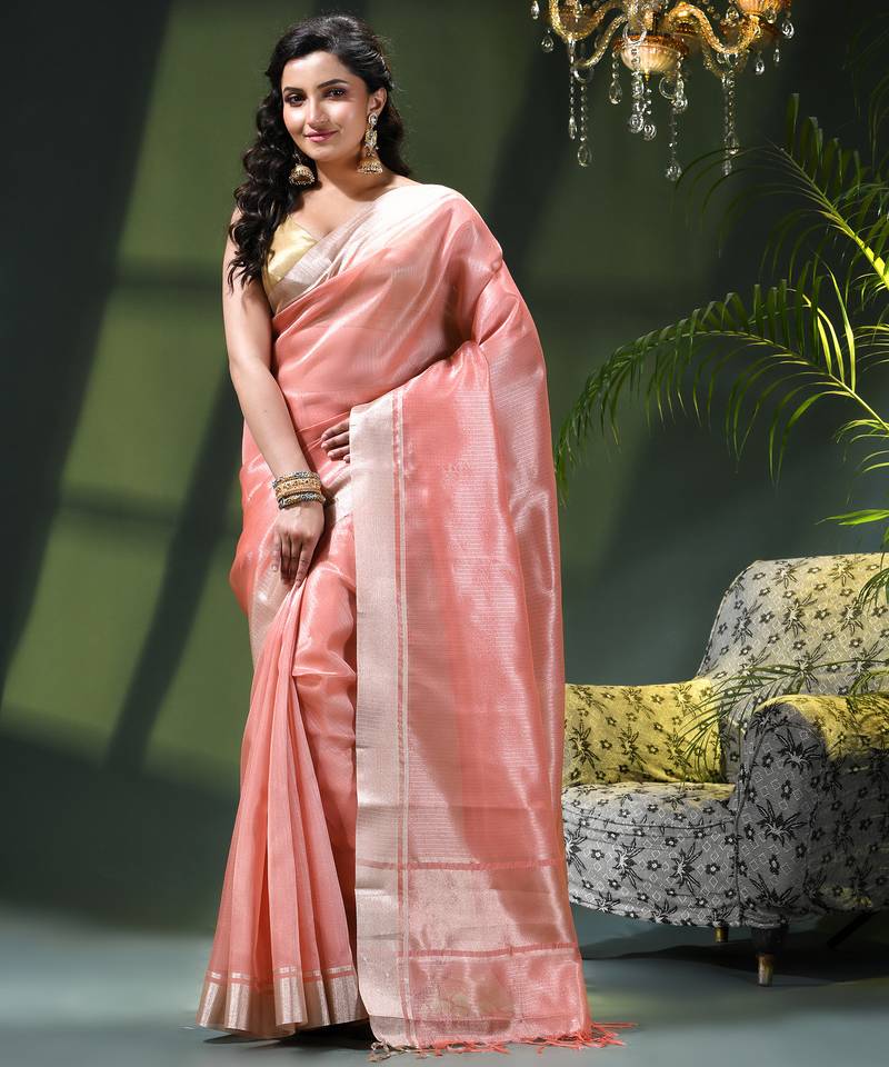 Kanjivaram silk saree trendy kora tissue desinge organza swarnika zari banarasi saree for women