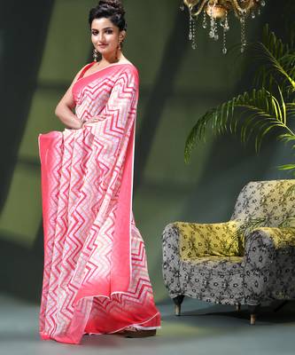 Georgette chiffon saree latest wedding rekhamaya printed cotton chiffon saree for women 2