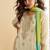 Women's off white chinon silk zari embroidered sequins sharara suit