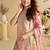 Women's pink chinon silk zari embroidered sequins sharara suit