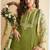 Women's mehendi chinon silk zari embroidered sequins sharara suit