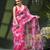Women's printed organza sari trending rose leaf design fancy wedding saree for women