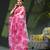 Women's printed organza sari trending rose leaf design fancy wedding saree for women