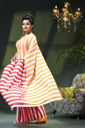 Women's silk fancy party wear chiffon georgette sari latest suhasini printed pure crepe sarees for women