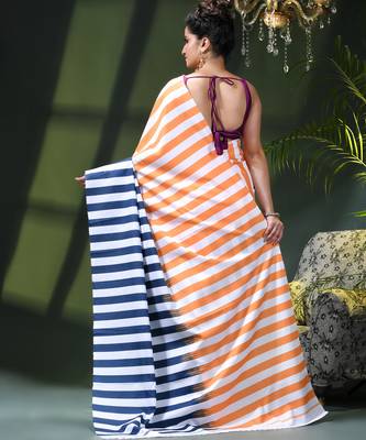 Women's silk fancy party wear chiffon georgette sari latest suhasini printed pure crepe sarees for women 3