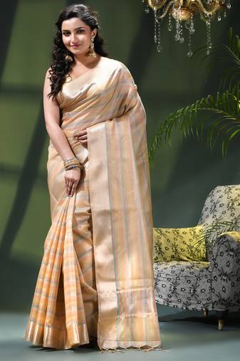 Kanjivaram silk saree trendy kora tissue desinge organza swarnika zari banarasi saree for women