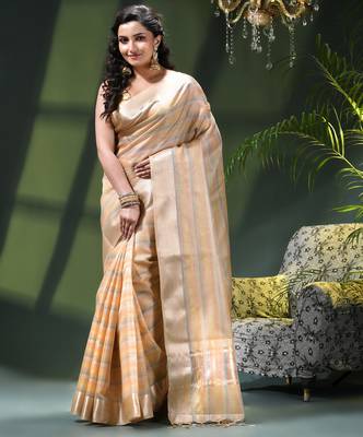Kanjivaram silk saree trendy kora tissue desinge organza swarnika zari banarasi saree for women 3
