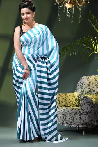 Women's silk fancy party wear chiffon georgette sari latest suhasini printed pure crepe sarees for women