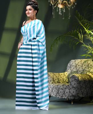 Women's silk fancy party wear chiffon georgette sari latest suhasini printed pure crepe sarees for women 2