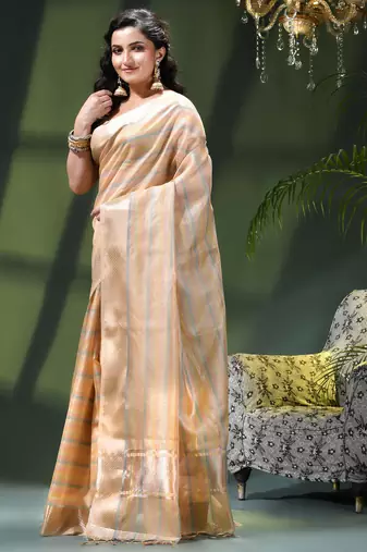 Kanjivaram silk saree trendy kora tissue desinge organza swarnika zari banarasi saree for women